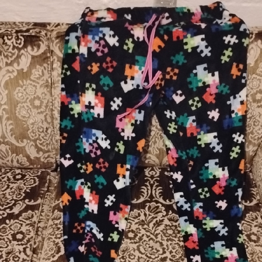 Colorful Puzzle Print Joggers